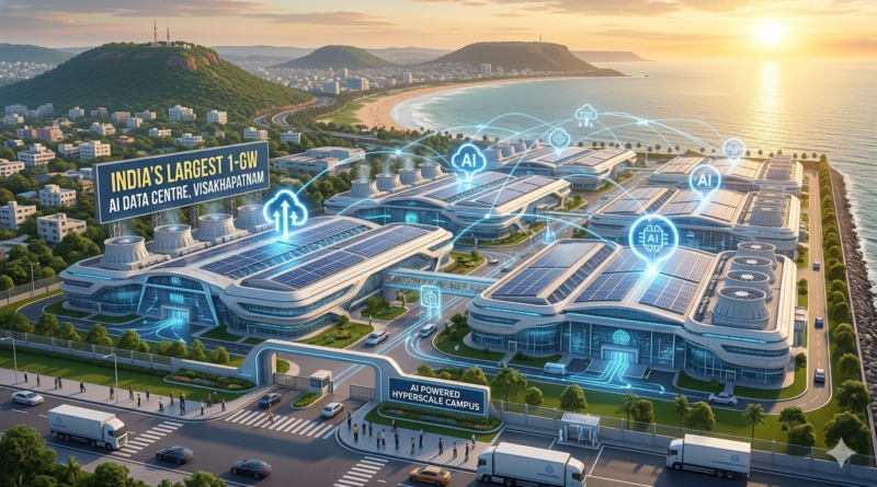 Data Center in with virtual graphic