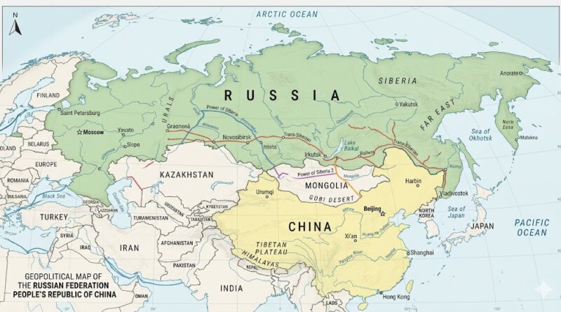 China and Russia Map