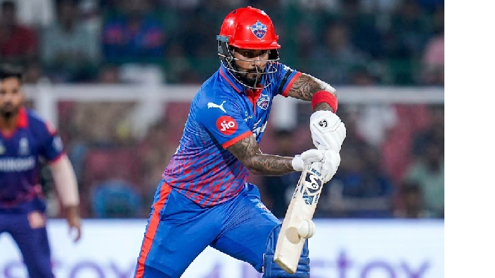 IPL Batsman Playing the Ball