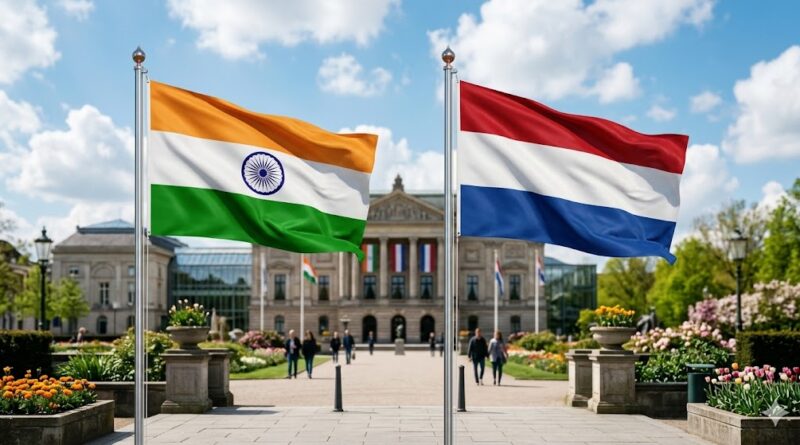 India and Netherlands Flag