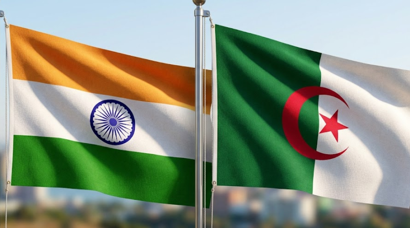 Flag of Indnia and Algeria