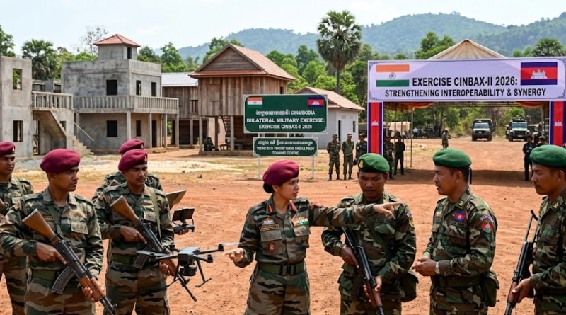 Indian and Cambodian Army Joint Exercise