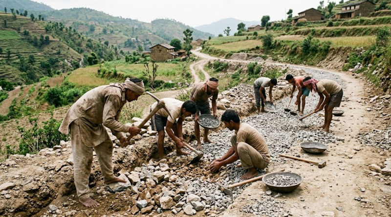 VB-G RAM G Worker working on a road construction site