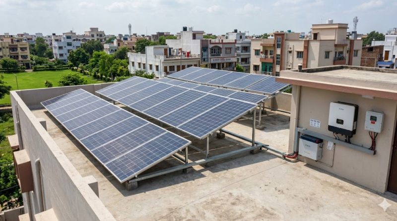 Solar Cell on Roof Top