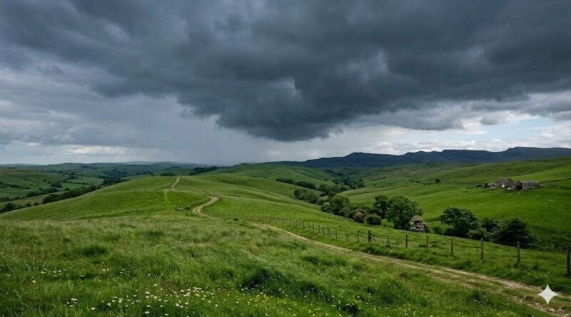 cloud and grass land