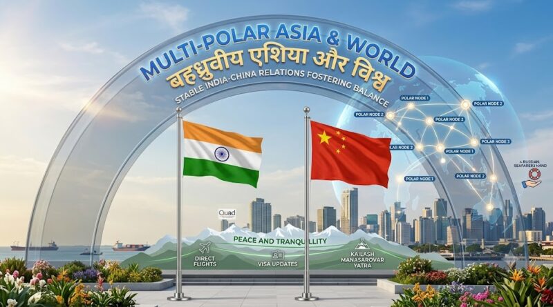 India and China Flag in a Frame