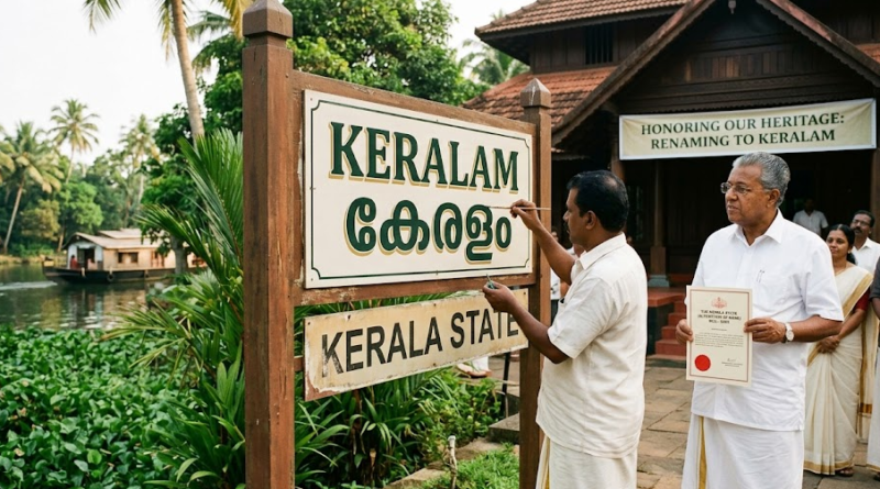 Name change of Kerala